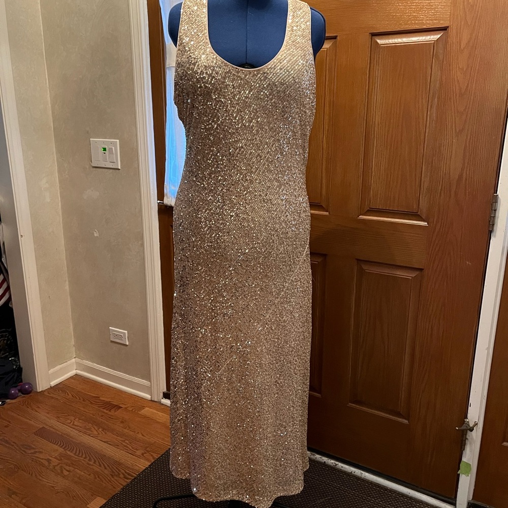 Gold Sequence Banana  Republic Dress